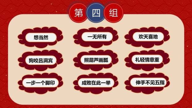 卷轴立柱舞狮人物部门年会游戏PPT模板2