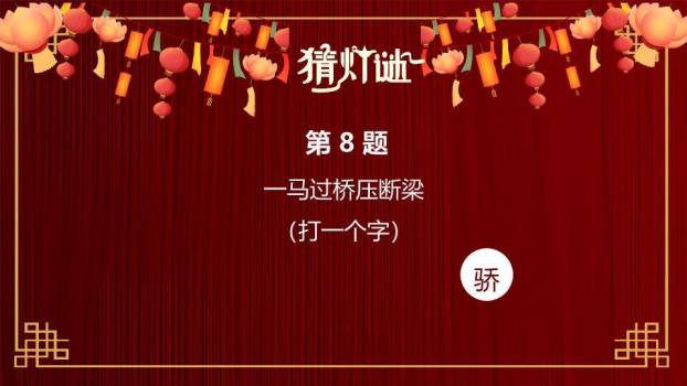 多灯笼悬挂书法字体猜灯谜文化PPT模板2