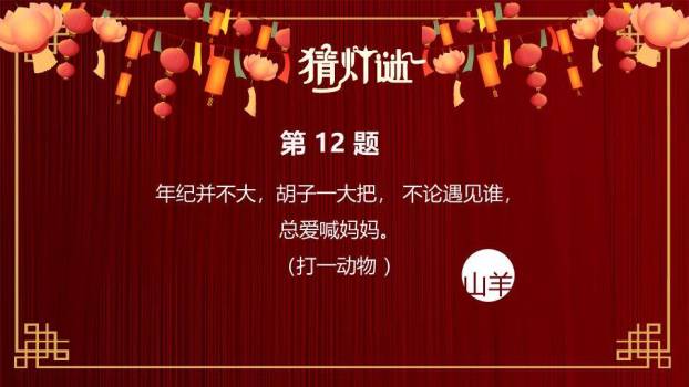 多灯笼悬挂书法字体猜灯谜文化PPT模板6