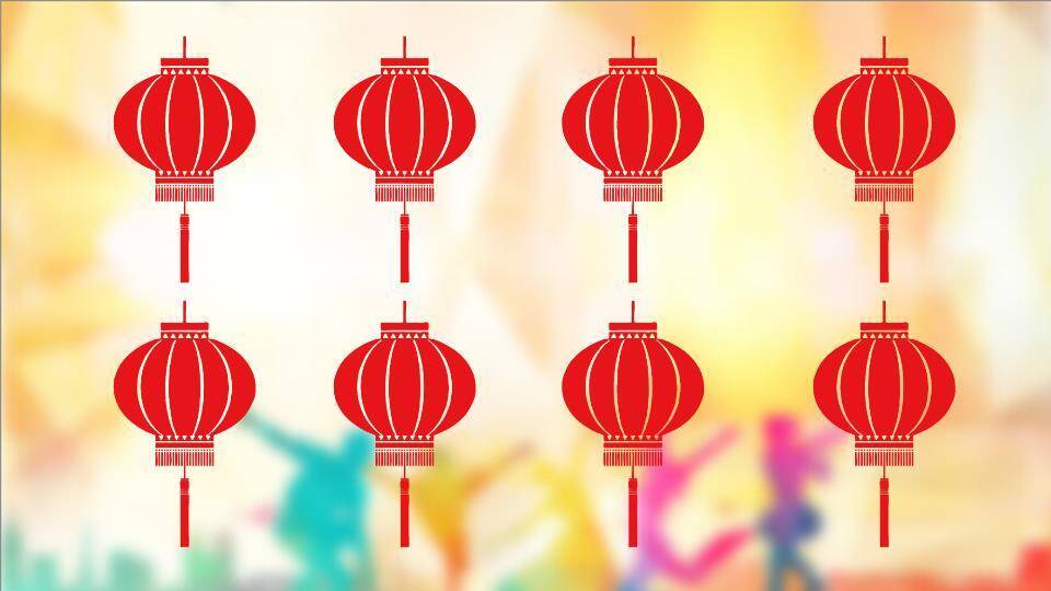 放射烟花光效元宵佳节灯谜宣传PPT模板2