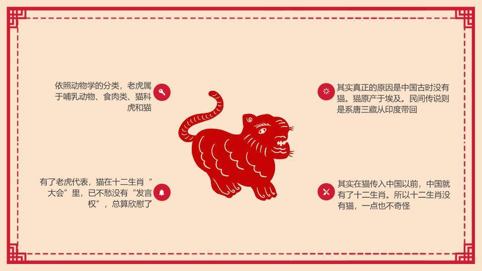 梅花红绳图示十二生肖传统文化介绍PPT模板1
