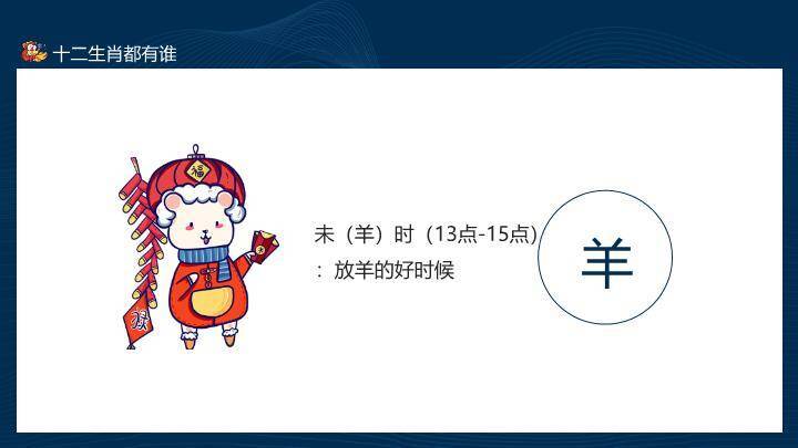 龙形宝塔扇子云纹十二生肖文化讲解PPT模板5