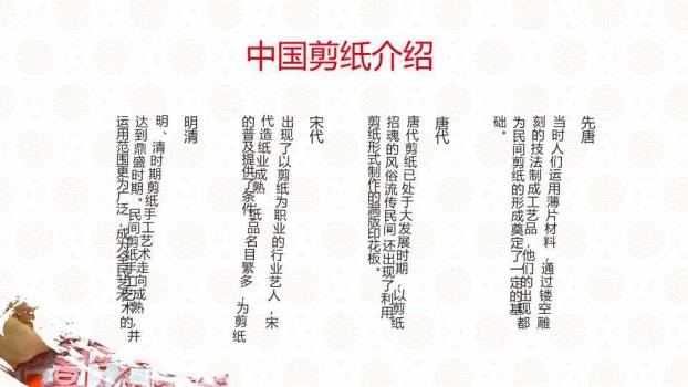 手部剪纸动作特写工艺展示PPT模板1