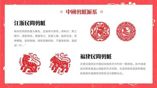 花环灯笼剪纸传统文化教育课件PPT模板7