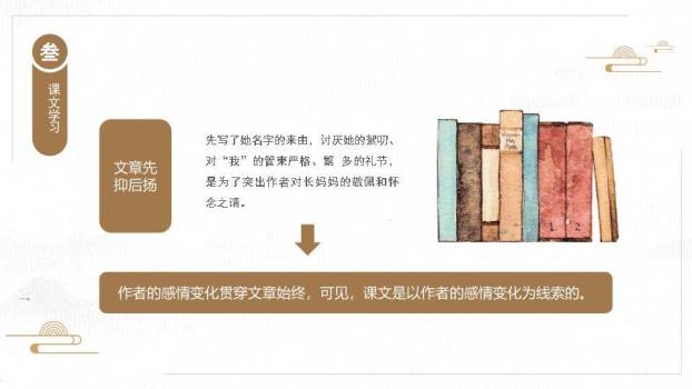 水墨帆船灯笼教学课件PPT模板5