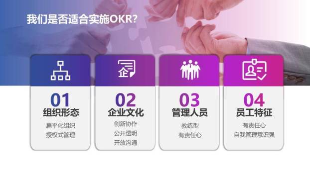 上升箭头剪贴板OKR项目管理实施方案培训PPT模板1