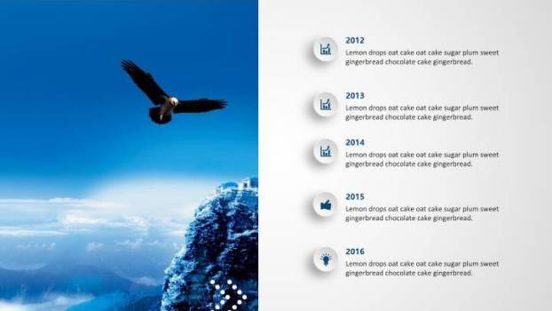 建筑俯视视角蓝色大字企业发展历程汇报时间轴PPT3