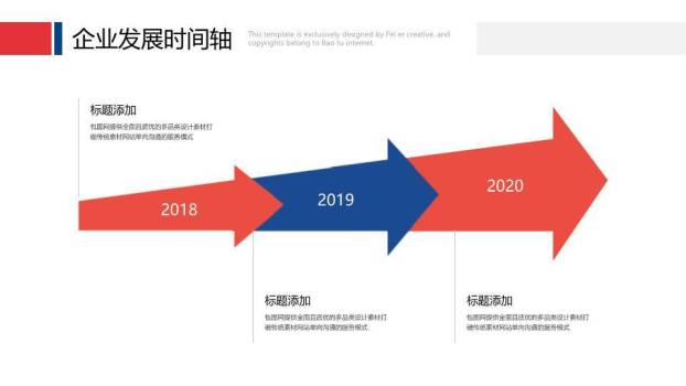 握手签约红色曲线企业发展时间轴汇报PPT模板6