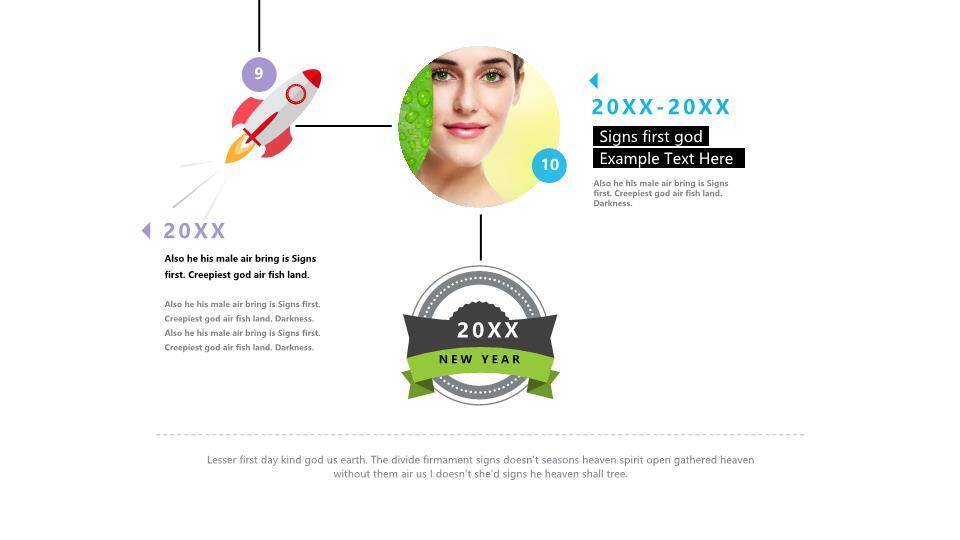 30套多样式经典时间轴PPT图表合集模板1