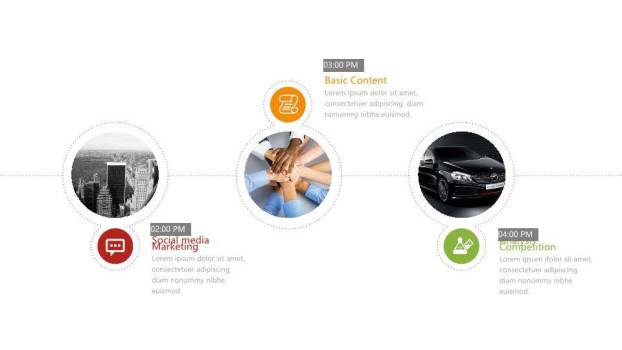 30套多样式经典时间轴PPT图表合集模板3