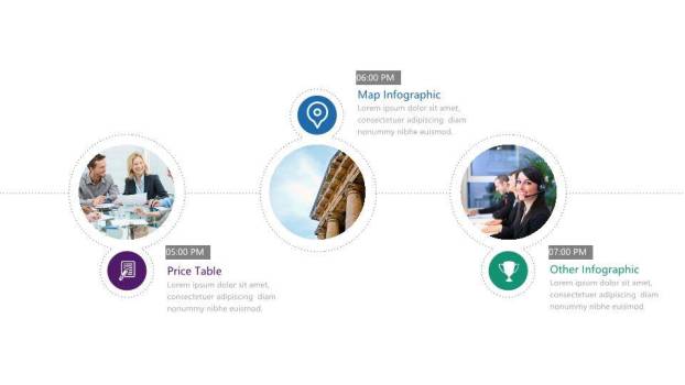 30套多样式经典时间轴PPT图表合集模板4