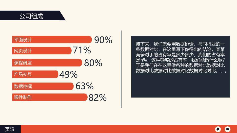 红蓝对比极简logo公司发展历程报告时间轴模板6