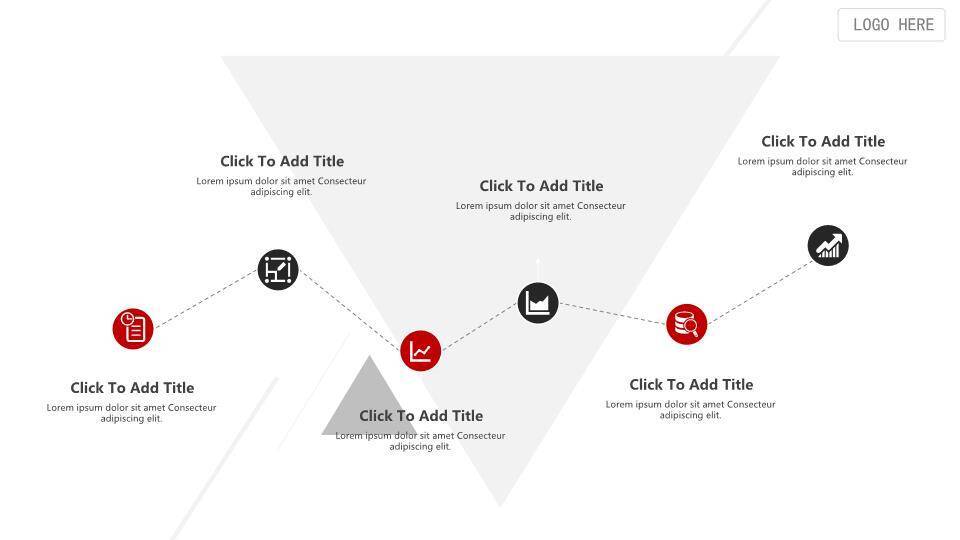 冰山攀登路线图红色旗帜企业成长里程碑时间轴PPT6
