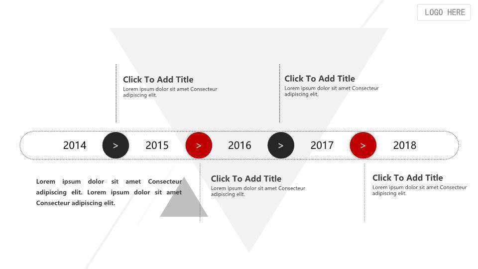 冰山攀登路线图红色旗帜企业成长里程碑时间轴PPT7