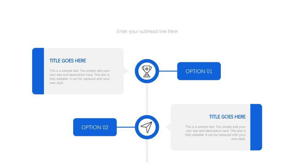 30套蓝色通用多样化时间轴PPT图表合集模板3