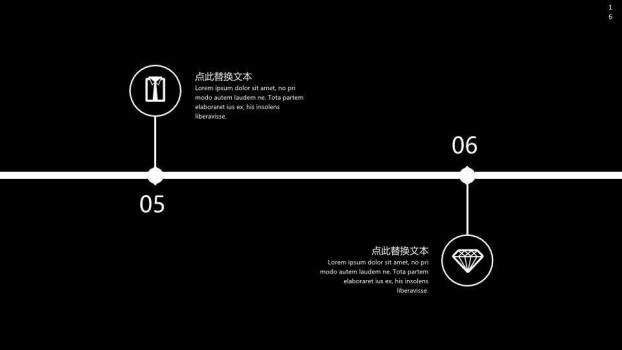 建筑俯视蓝色大字企业发展历程汇报时间轴PPT模板7