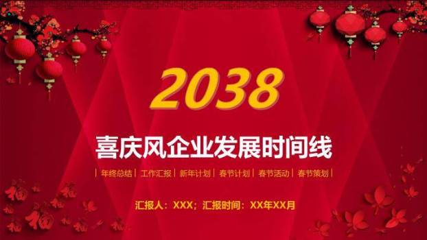 城市照片几何三角商业计划时间轴PPT模板0
