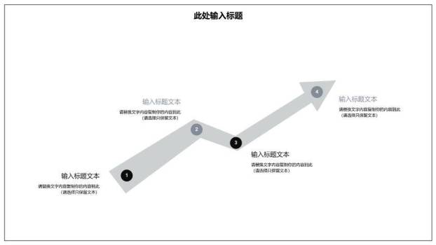 红色飞机轨迹地球线稿企业发展时间轴PPT模板7