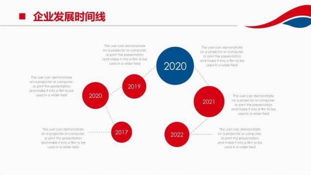 云朵火箭星球卡通企业发展历程时间轴PPT模板2