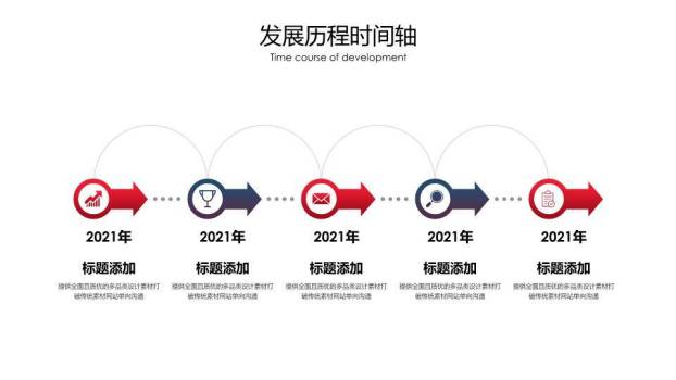世界地图飞机轨迹企业介绍通用时间轴PPT模板6
