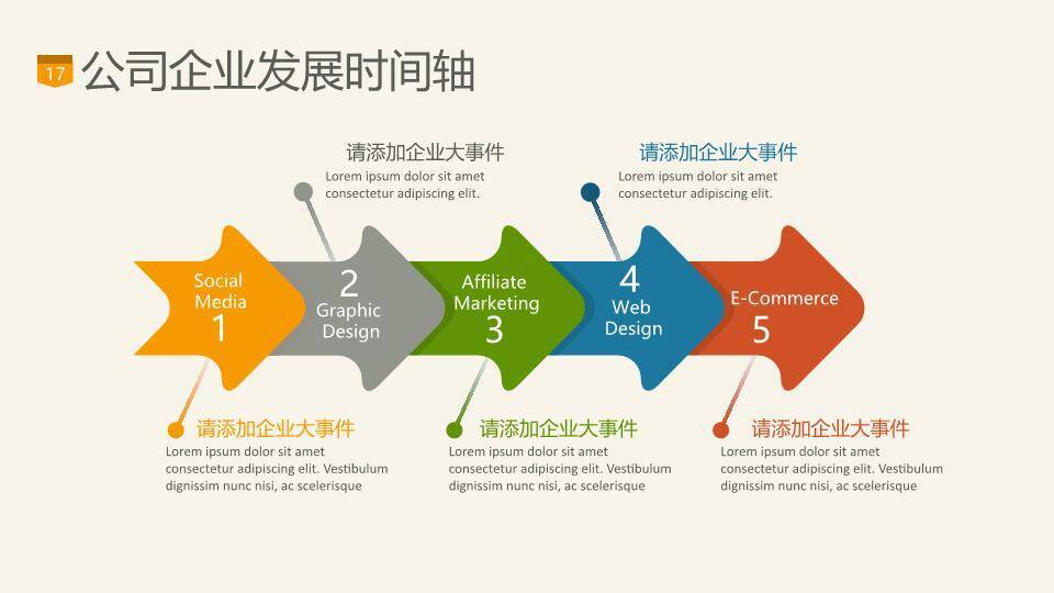 高速公路书法字体探索主题企业时间轴PPT模板8