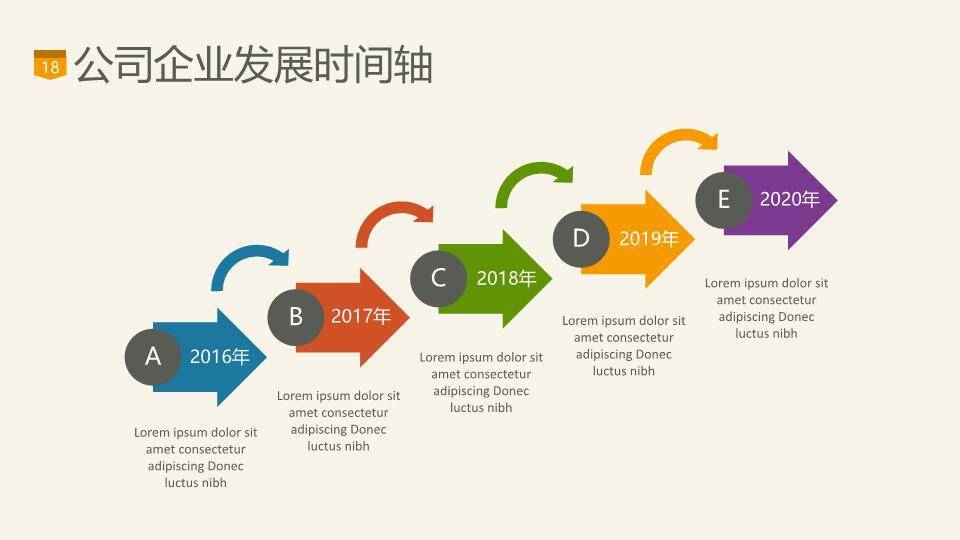 高速公路书法字体探索主题企业时间轴PPT模板9