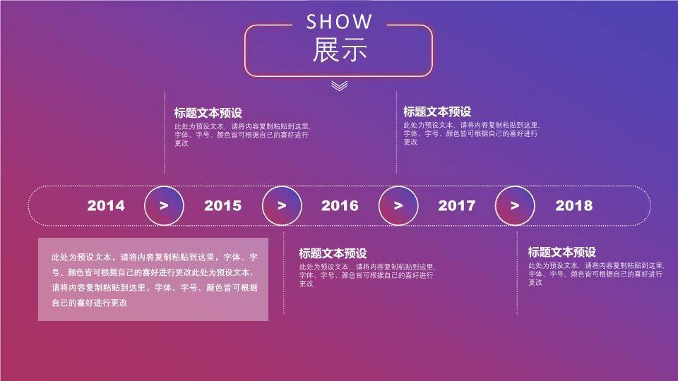 时钟柱状图结合时间轴PPT图表模板3