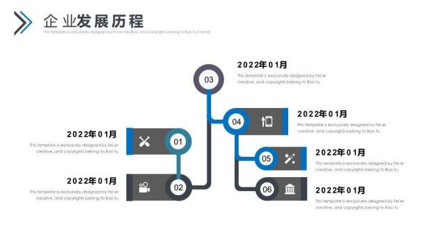 太空火箭地球云网科技生态时间轴PPT模板8