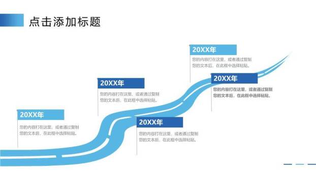 世界地图轮廓波浪线条企业成长历程时间轴PPT模板6