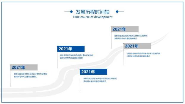 3D城市时钟模型商务发展历程时间轴PPT模板3