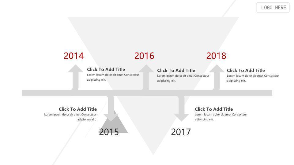 雪山攀登路线企业成长里程碑时间轴PPT模板1