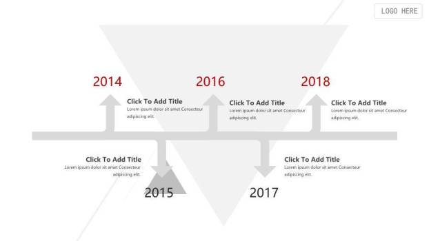 雪山攀登路线企业成长里程碑时间轴PPT模板1