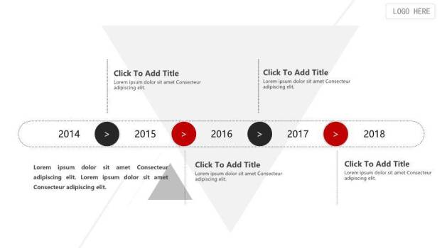 雪山攀登路线企业成长里程碑时间轴PPT模板7