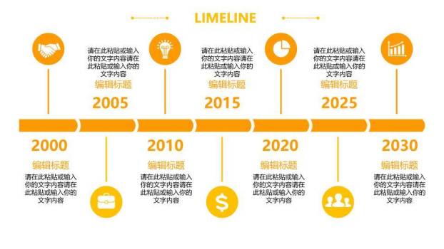 红色飞机虚线轨迹极简企业成长时间轴PPT模板8