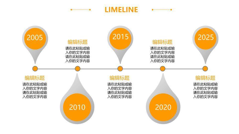 红色飞机虚线轨迹极简企业成长时间轴PPT模板1