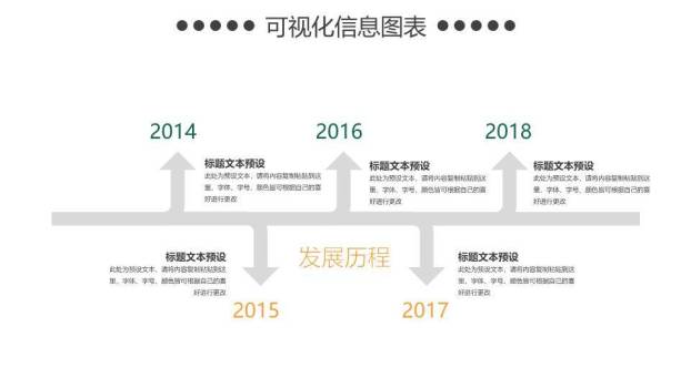 多色扇形世界地图企业年度发展回顾时间轴PPT模板1