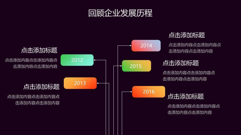 3D小人时钟阶梯企业发展动态时间轴PPT模板9