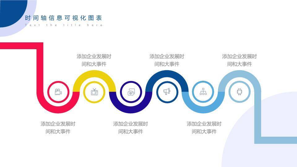 地球节点连线企业商业计划书时间轴PPT模板8