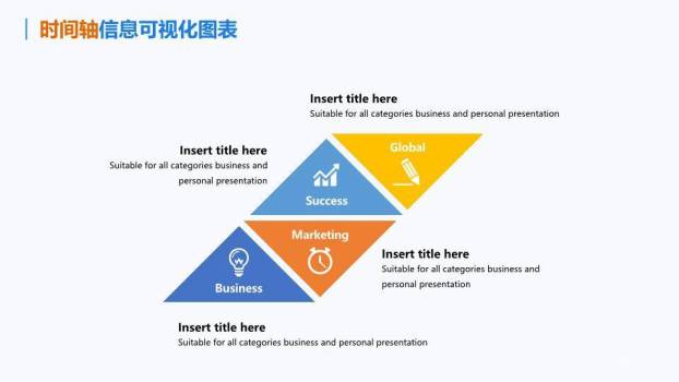 卡通云朵火箭企业成长趣味时间轴PPT模板8