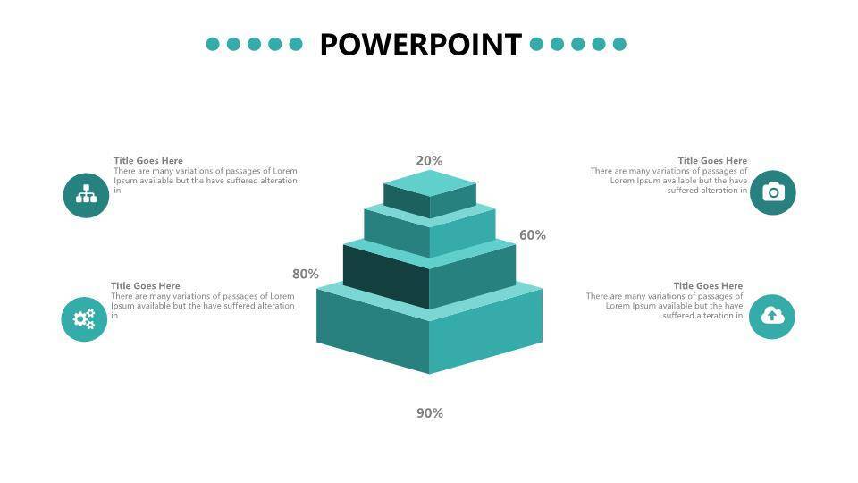 青色数据分析可视化图表集PPT模板1