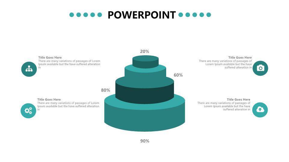 青色数据分析可视化图表集PPT模板2