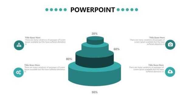青色数据分析可视化图表集PPT模板2