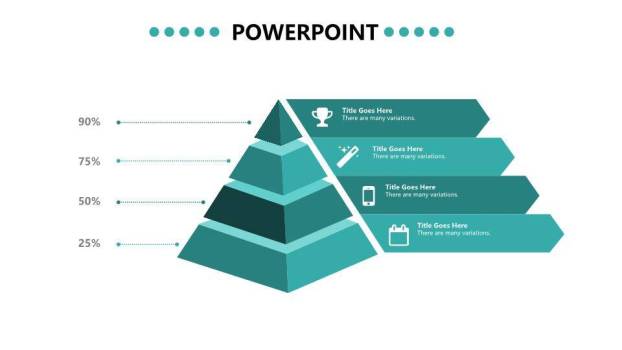 青色数据分析可视化图表集PPT模板4