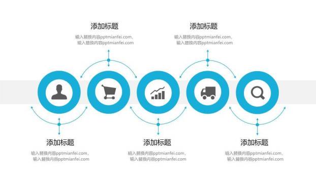 23套蓝色时间轴PPT模板合集1