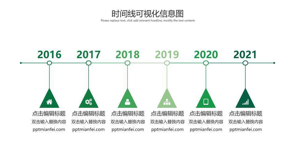 22页绿色信息可视化图表集PPT模板2