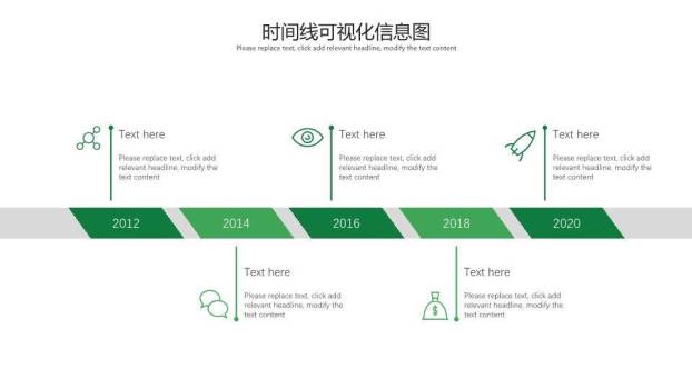 22页绿色信息可视化图表集PPT模板5