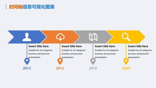 可编辑时间轴信息可视化图表集PPT模板1
