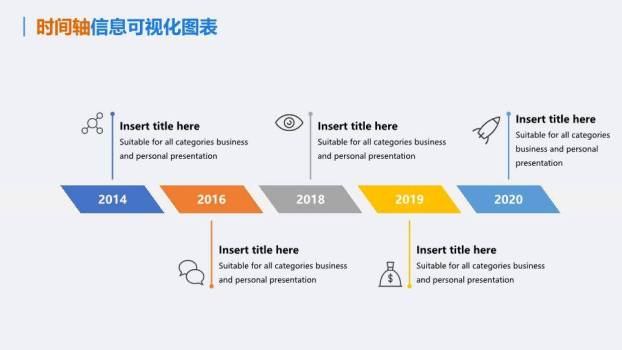 可编辑时间轴信息可视化图表集PPT模板2
