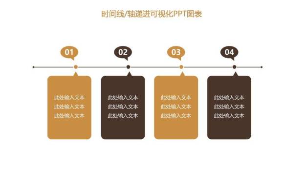 25页箭头递进式商务时间轴图表合集PPT模板3