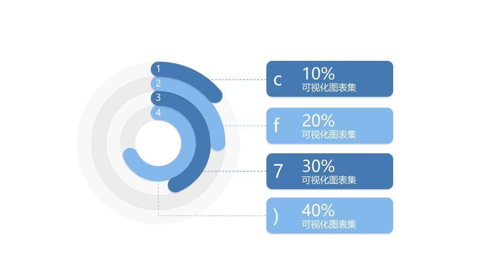 数据图表网格商务时间轴PPT模板4